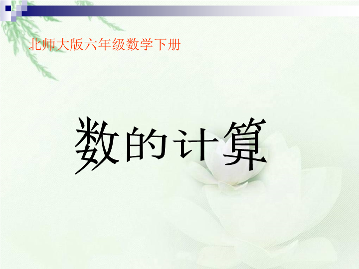 北师大版六年级下册数学 数的计算PPT课件.pptx