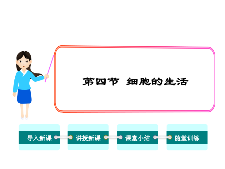 【人教版】2018年七年级生物上册：2.1.4细胞的生活ppt课件