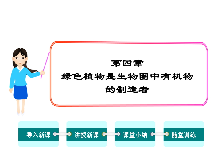 【人教版】2018年七年级生物上册：3.4绿色植物是生物圈中有机物的制造者ppt课件