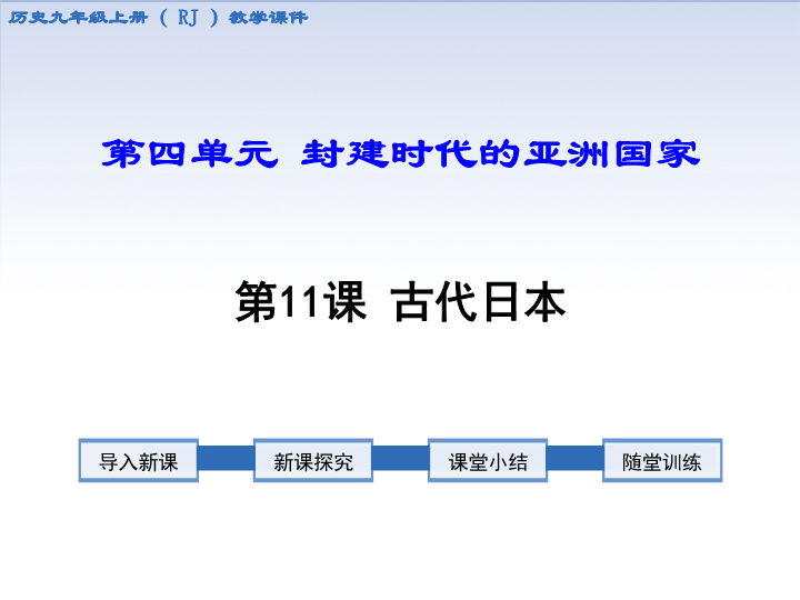 【人教版】2018学年九年级上册历史：第11课古代日本ppt课件