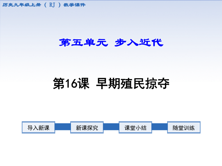 【人教版】2018学年九年级上册历史：第16课早期殖民掠夺ppt课件