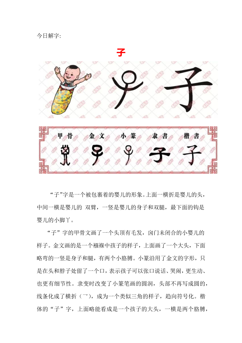 【汉字深度解析】今日解字：子.docx