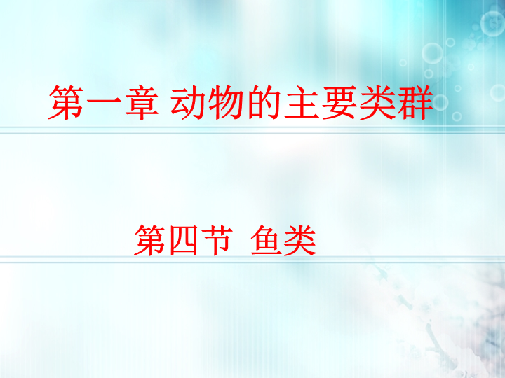 【鲁科版】生物八年级上册：7.1.4《鱼类》课件