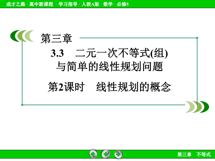 人教版高中数学必修五：3.3《二元一次不等式组与简单的线性规划问题（2）》课件