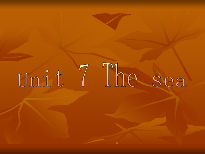 北师大版高考第一轮英语复习课件：Unit7 The Sea