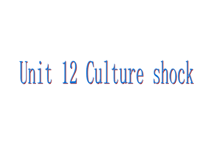 北师大版高考第一轮英语复习课件：Unit12 Culture shock