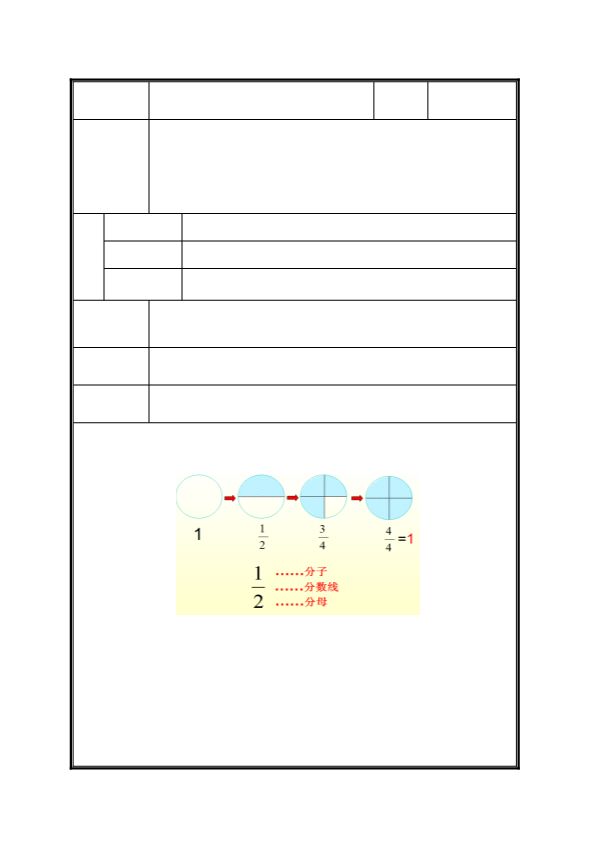 人教版小学数学三年级上册第六课时 分数的简单计算教学设计_教案.pdf