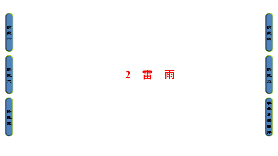 2017-2018学年高中语文人教版必修四课件：第1单元 2 雷 雨