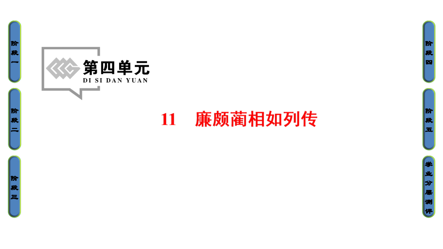 2017-2018学年高中语文人教版必修四课件：第4单元 11 廉颇蔺相如列传