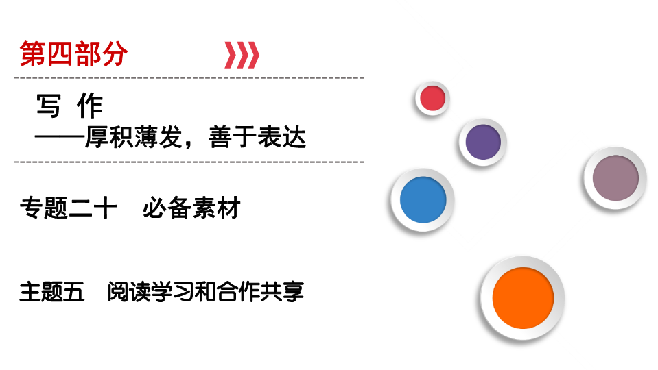 2020版高考语文一轮复习课件：第4部分 专题20 必备素材 主题5