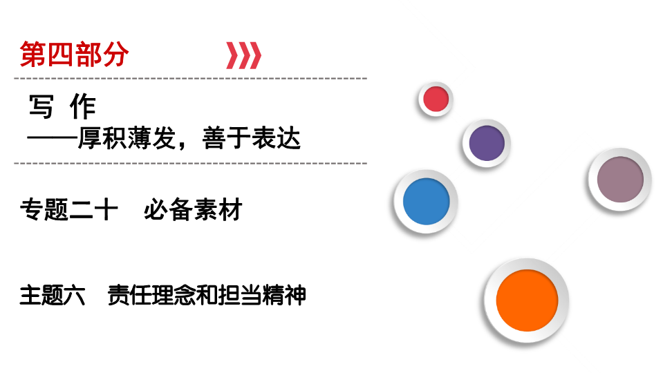 2020版高考语文一轮复习课件：第4部分 专题20 必备素材 主题6