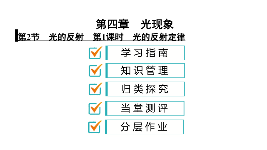 人教版八年级物理上册课件：4.2（第1课时）光的反射定律（共43张PPT）