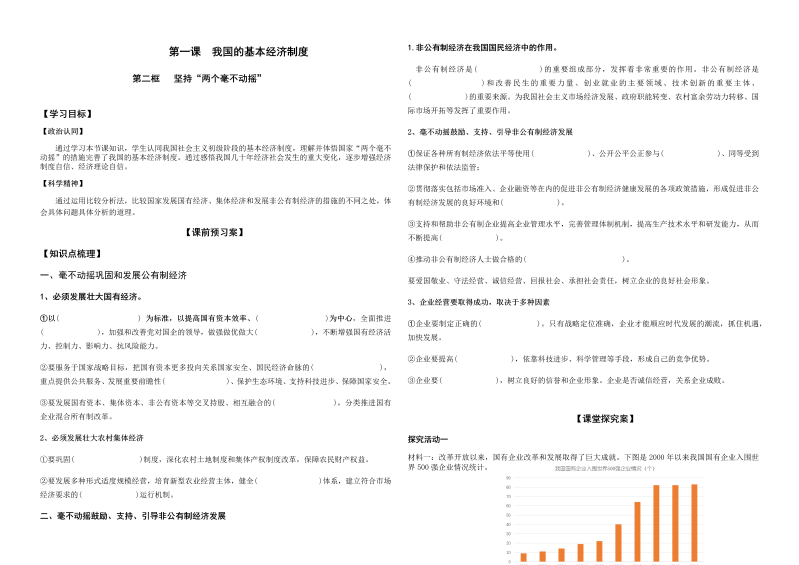 人教部编版政治必修二1.2坚持两个毫不动摇导学案02.docx