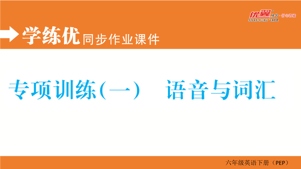 六年级英语下册  专项训练（一）语音与词汇（人教PEP）