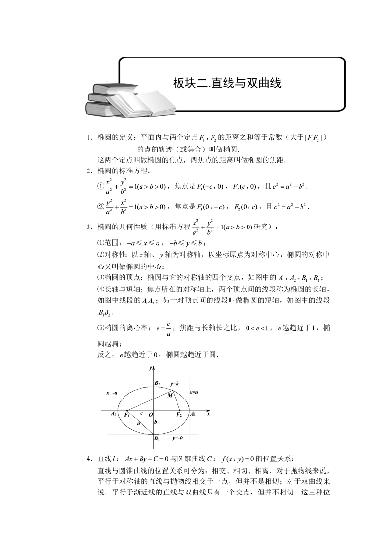 高中数学完整讲义之直线与圆锥曲线.板块二.直线与双曲线.学生版