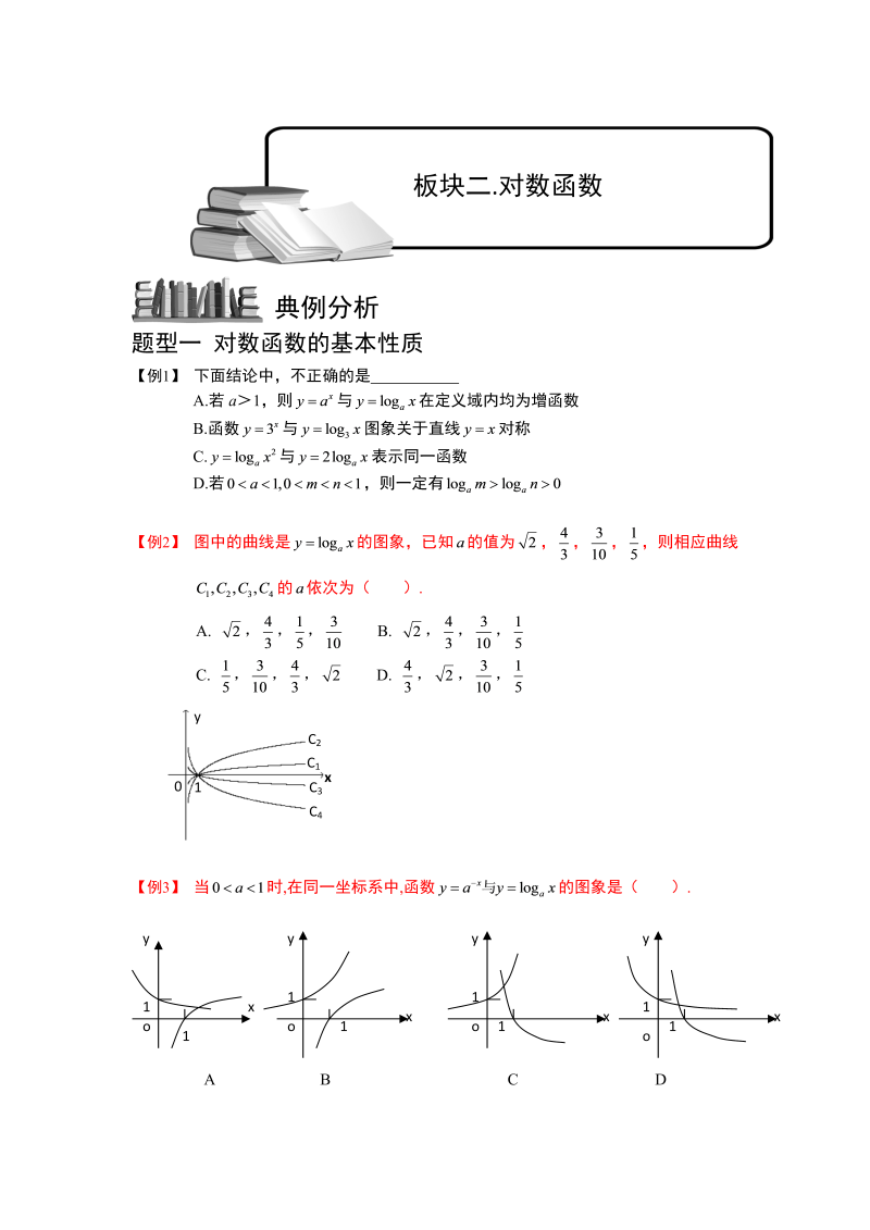 高中数学完整讲义之对数与对数函数.板块二.对数函数.学生版