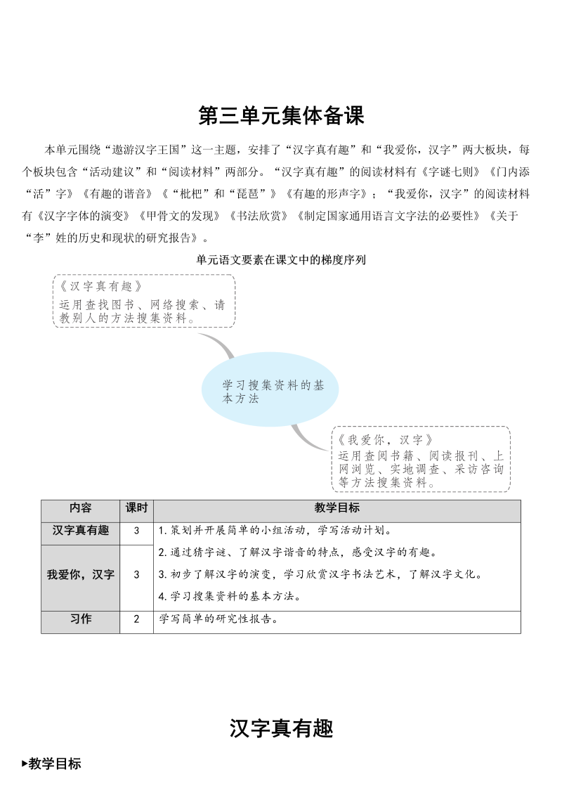 汉字真有趣【教案】