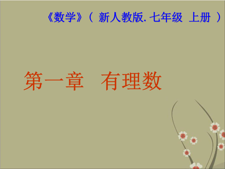 七年级数学《1.1正数和负数》优质课ppt课件下载