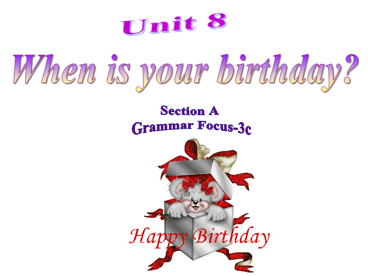 七年级When is your birthday Section A 3a-3c优质课ppt课件下载