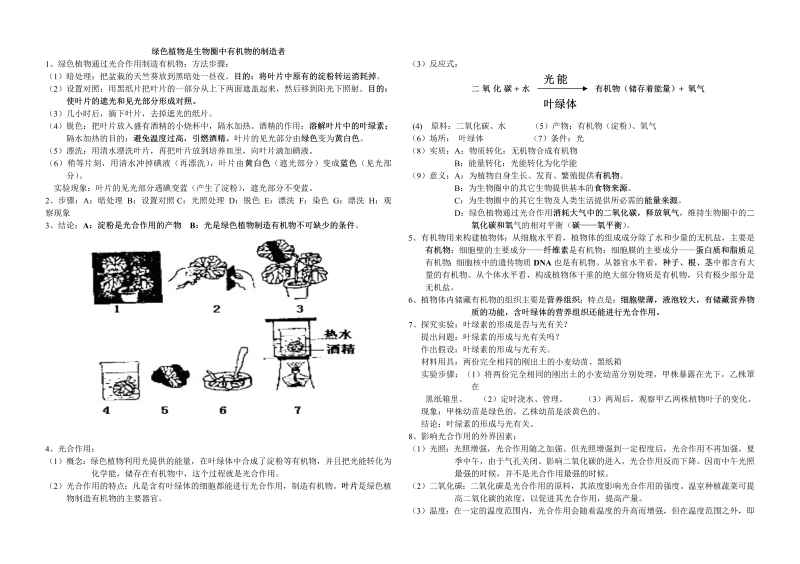 初中生物《第四章：绿色植物是生物圈中有机物的制造者》七年级上册(04)