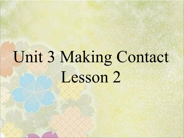 五年级英语下册 Unit3 Making Contact  Lesson2 课件3