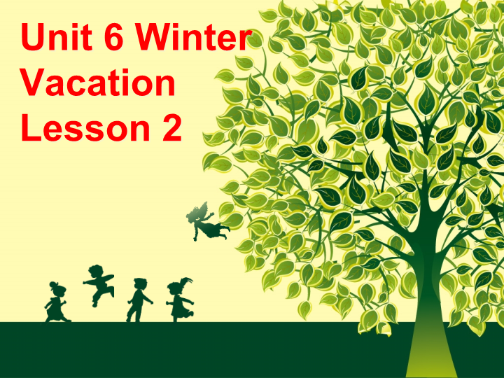 六年级英语上册  Unit6 Winter Vacation    Lesson2 课件2