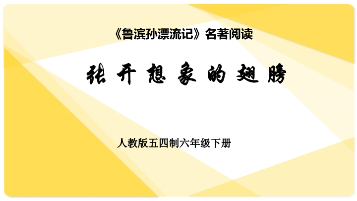 六年级语文名著导读《鲁滨逊漂流记》张开想象的翅膀优质教学课件（部编版）