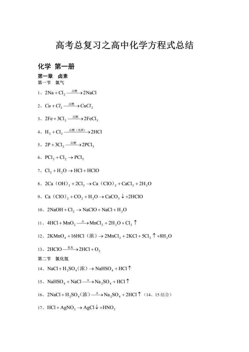 化学_高考化学方程式大全_18页