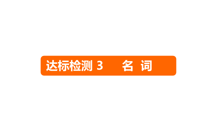 六年级下册英语课件－   小升初 达标检测３ 名 词｜全国通用 (共16张PPT)