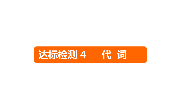 六年级下册英语课件－   小升初 达标检测４ 代 词｜全国通用 (共14张PPT)