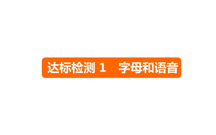 六  级下册英语课件－   小升初 达标检测１ 字母和语音｜全国通用 (共16张PPT)