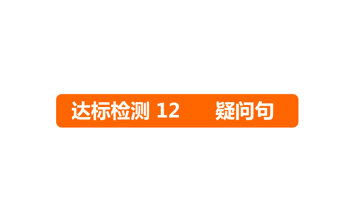 六年级下册英语课件－   小升初 达标检测12 疑问句｜全国通用 (共14张PPT)