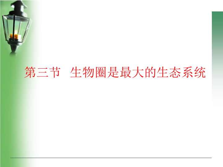 七年级生物上册1.2.3生物圈是最大的生态系统PPT教学自制课件(生物)