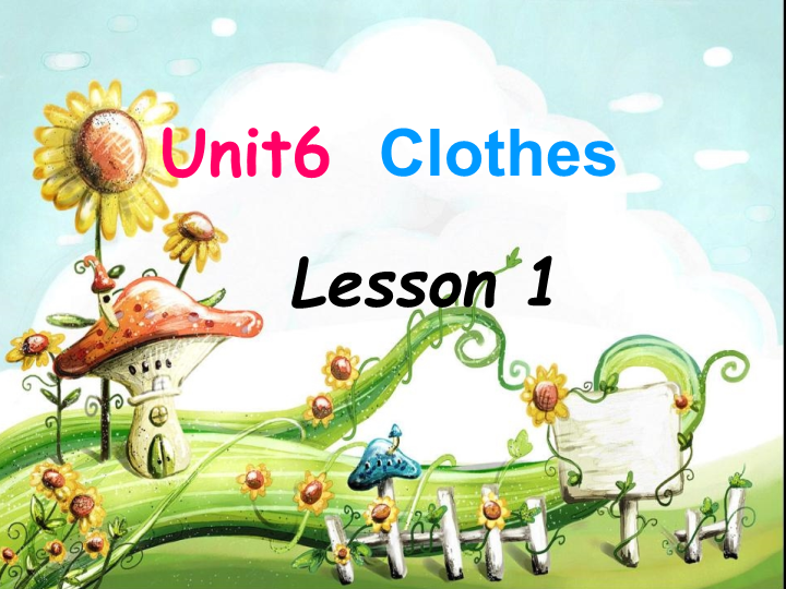 一年级英语下册  Unit 6 Clothes Lesson 1 课件 2